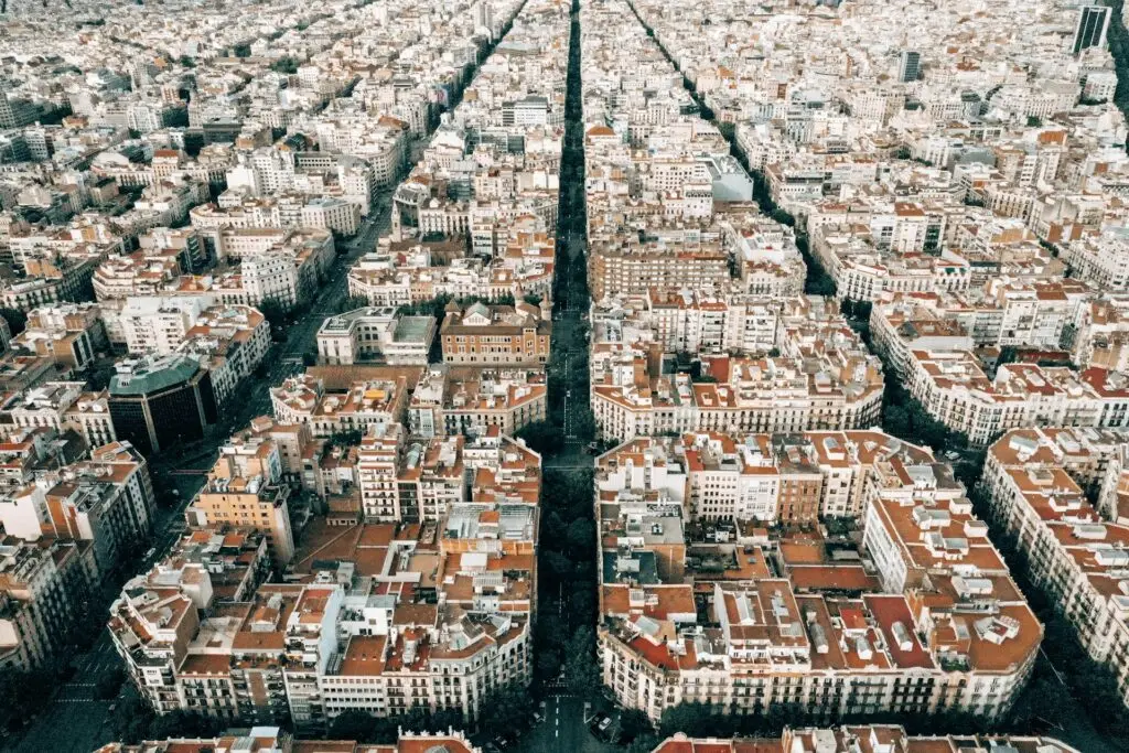 View of Barcelona from above
