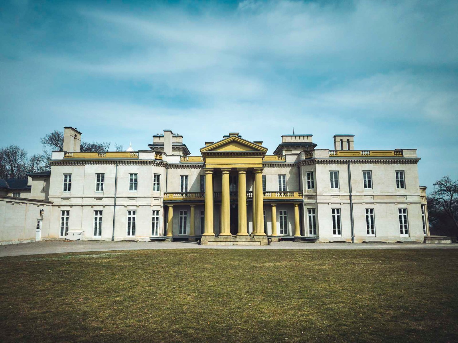 The incredible facade of Dundurn Castle. The number one tourist attraction in Hamilton, Ontario.