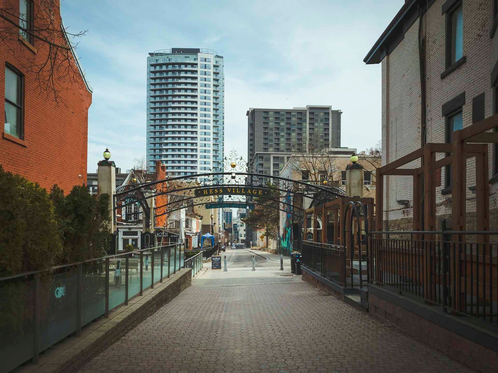 The entrance to the nightlife mecca of hess village in downtown Hamilton, Ontario
