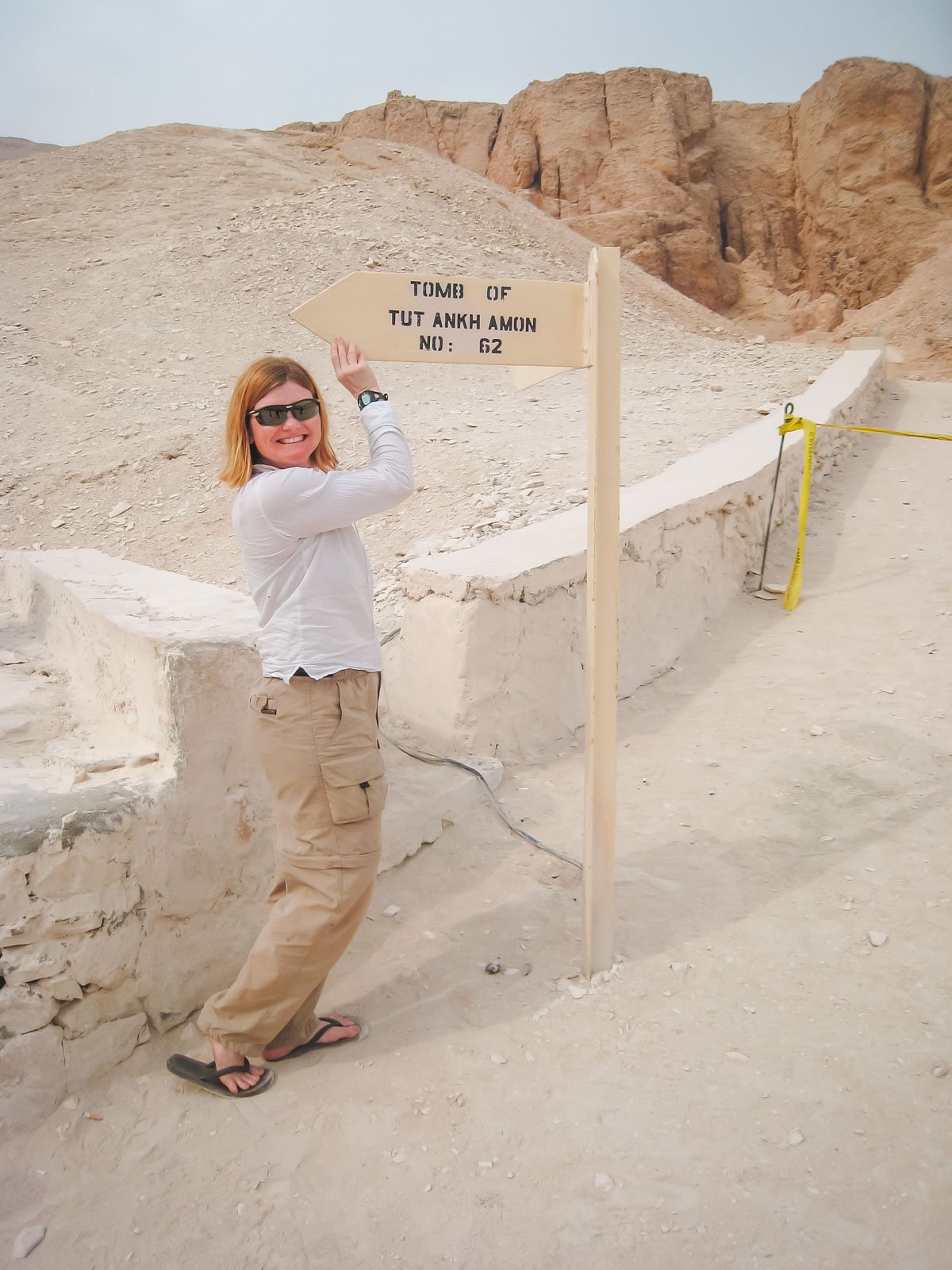 Deb from The Planet D confidently exploring the Karnak Temple in Luxor, demonstrating a safe and empowering experience for solo female travellers.