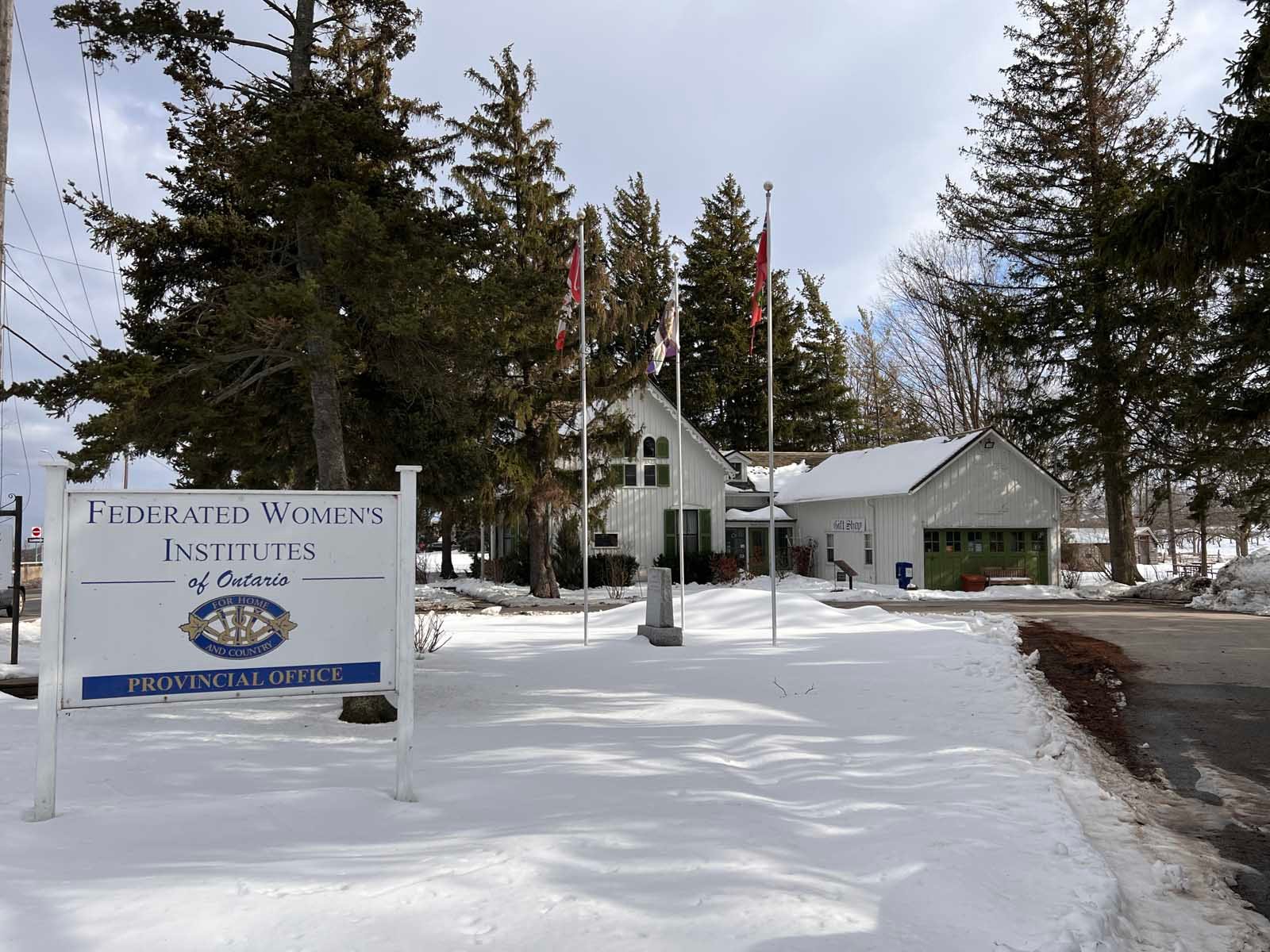 The entrance to The Federated Women's Institutes of Ontario at The Erland Lee Museum 