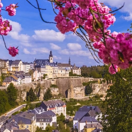 Luxembourg city cityscape architecture background